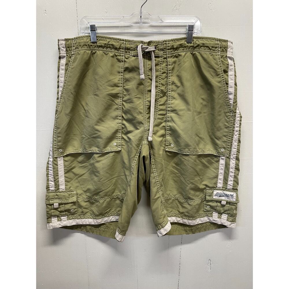Life Is Good Men's XXL Swim Shorts Olive Green Has Lining
